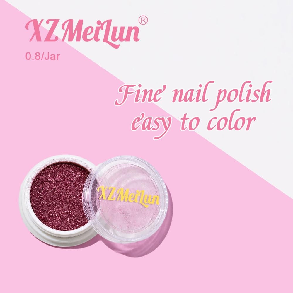 Chameleon Chrome Nail Powder, Big-Capacity 0.8g Aurora Green Turns Orange Mer…