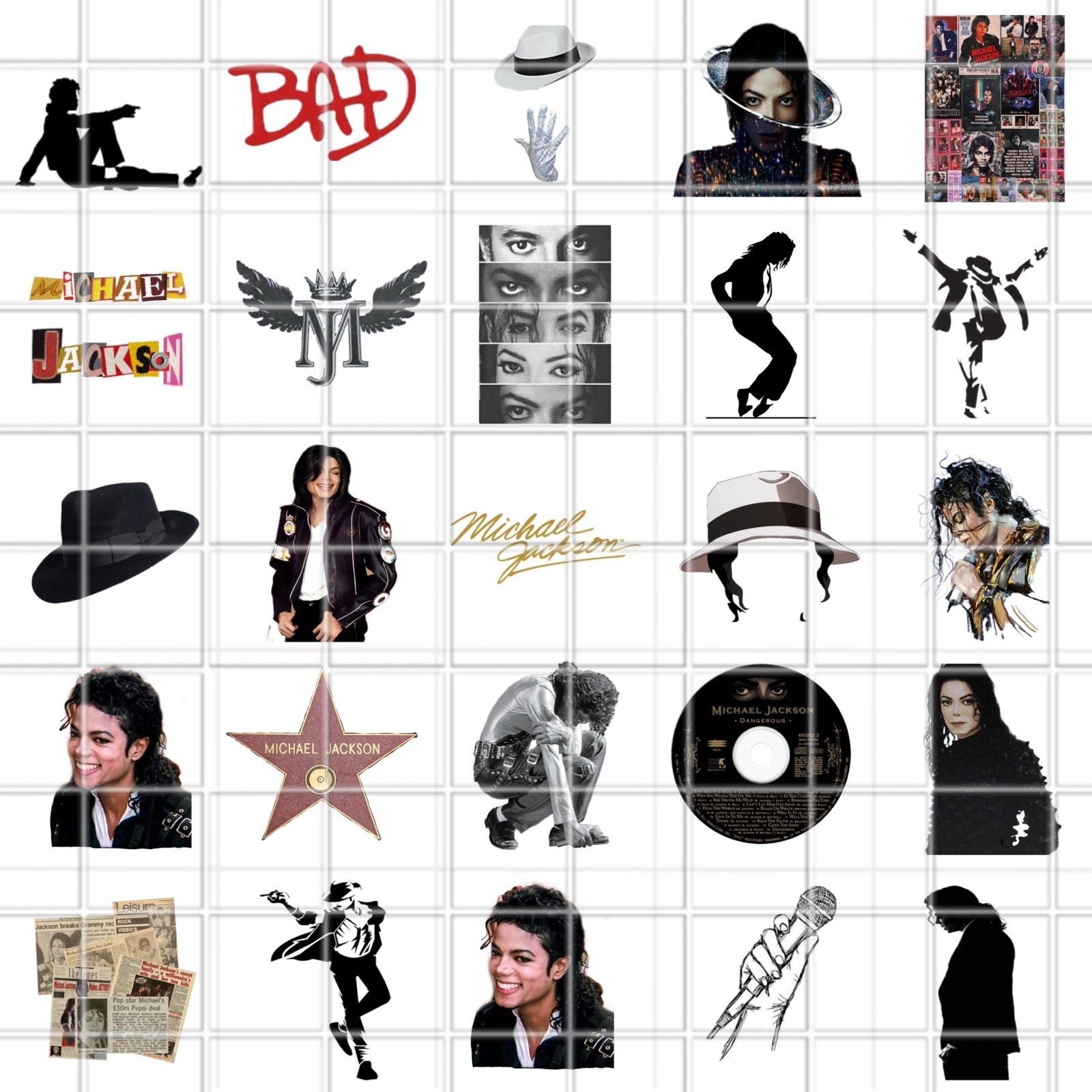 Michael Jackson Waterslide Finger Nail Decals Instructions set of 50 Bonus TT