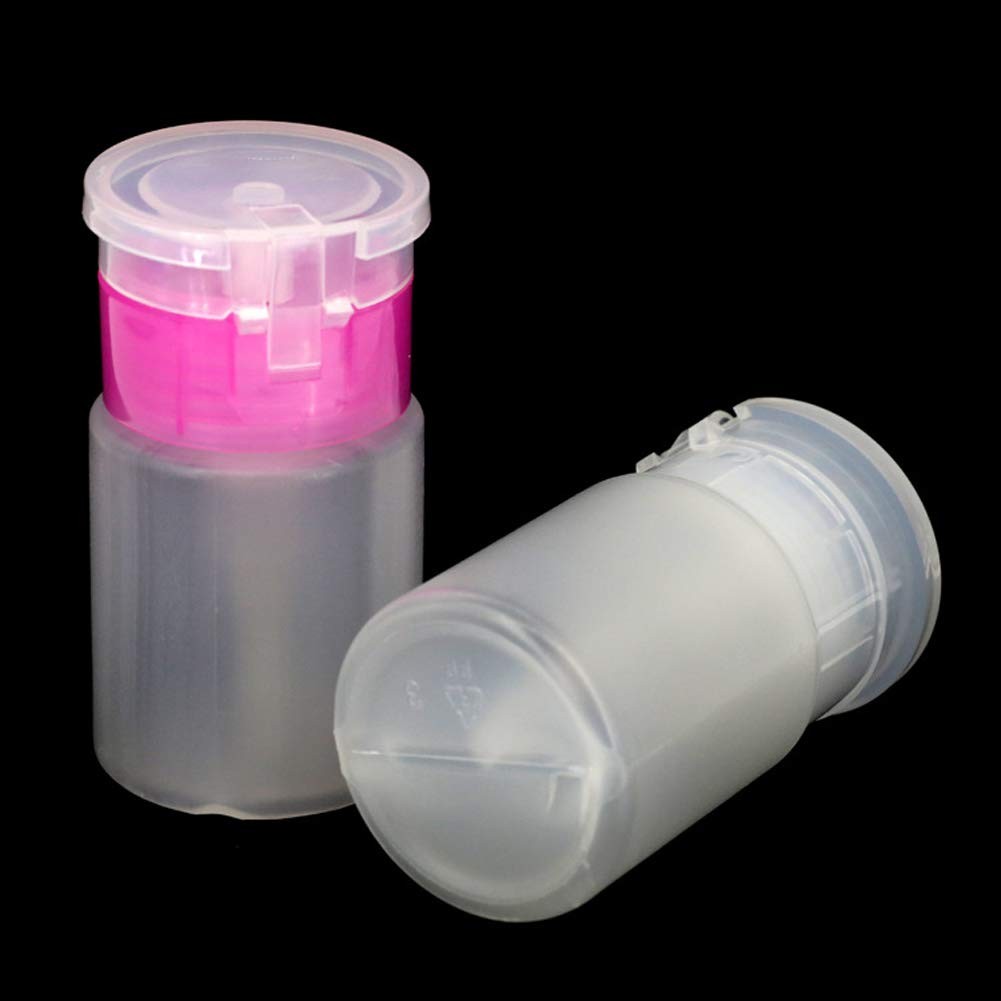 4 Pieces 60ml Push Down Empty Pump Dispenser Bottle Nail 4 Count (Pack of 1)