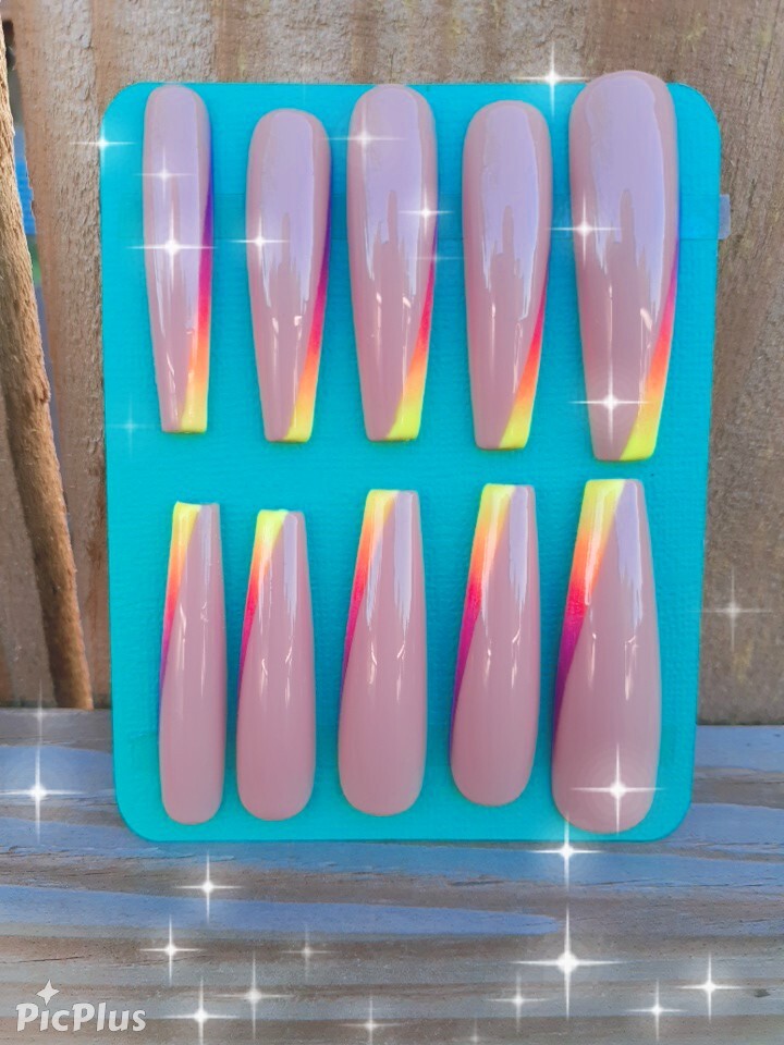 Extra Long (XXL) Tropical Vacation Nails-clearance