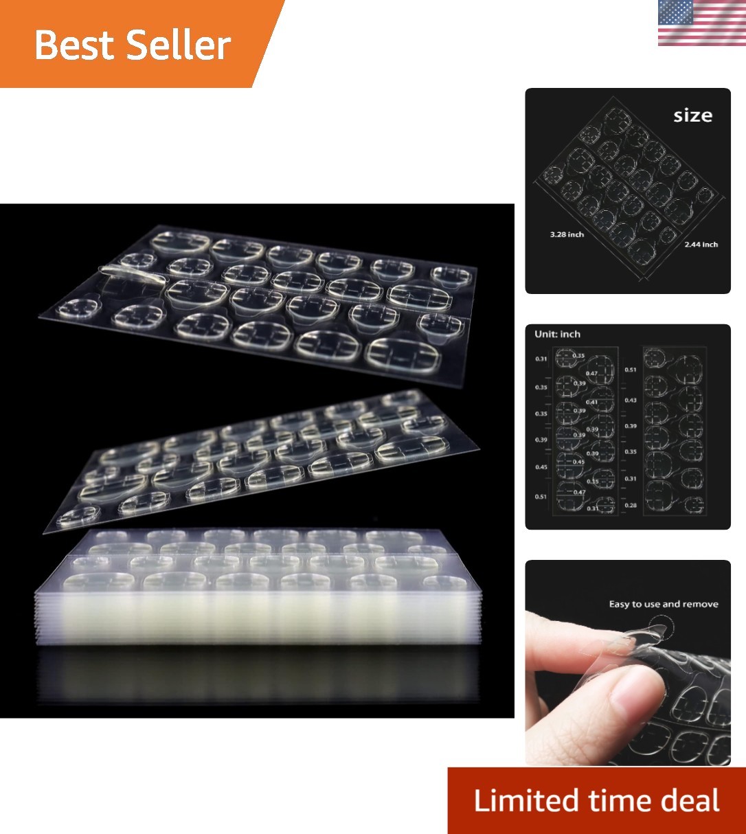 Super Strong Adhesive Tabs for Nail Art – 12 Sheets for Effortless Application