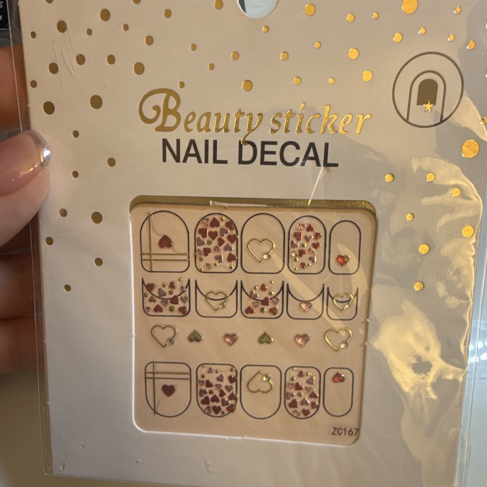 Lovely 3D heart sticker sheet brand new