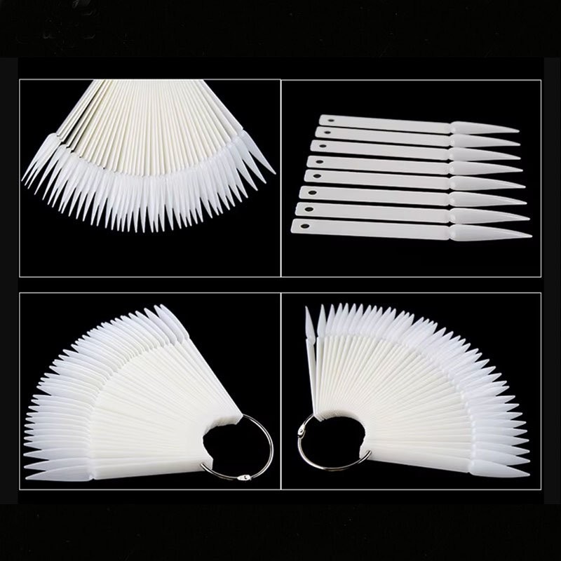 Pandaspa Natural Nail Display Tips Stiletto Point Tips Sample Nail Art Sticks…