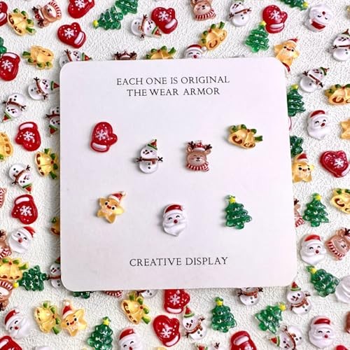 3D Christmas Nail Art Charms Mixed Resin Nail Charms 40Pcs Cute Nail Style 3