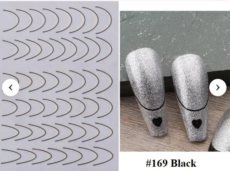 3D Stripe Line Nail Art Stickers: DIY Adhesive Decals (Group 2)