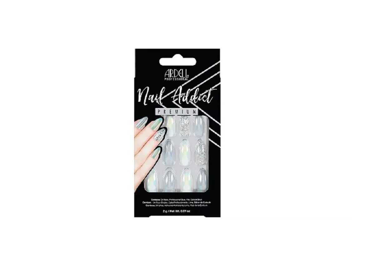 Ardell Nail Addict False Nails Holographic Glitter 24ct Nail Design