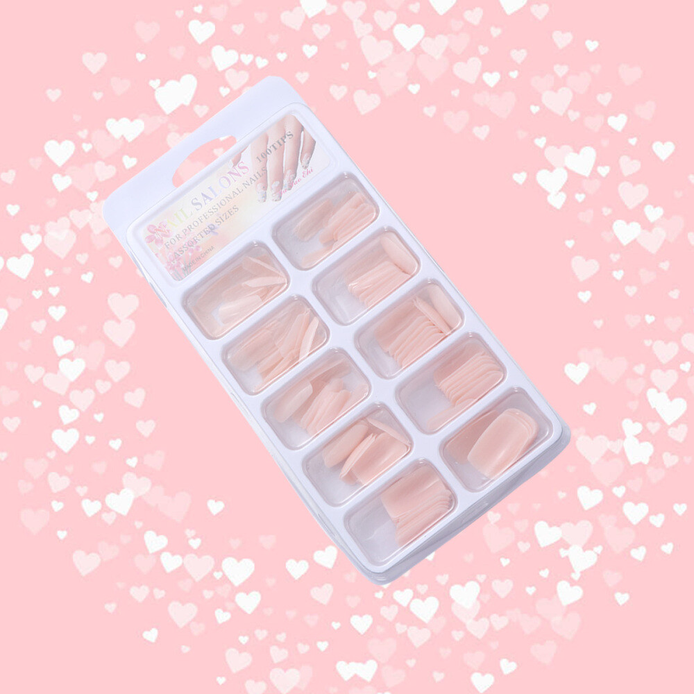 100PCS Nail Tips Artificial False Fake Nails Tips Nail Art Supplies for Nail Art