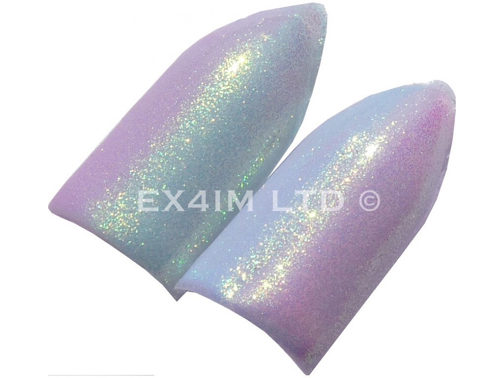 MERMAID EFFECT Nails Art Glitter Powder Magic Dust Glimmer Emerald Iridescent UK