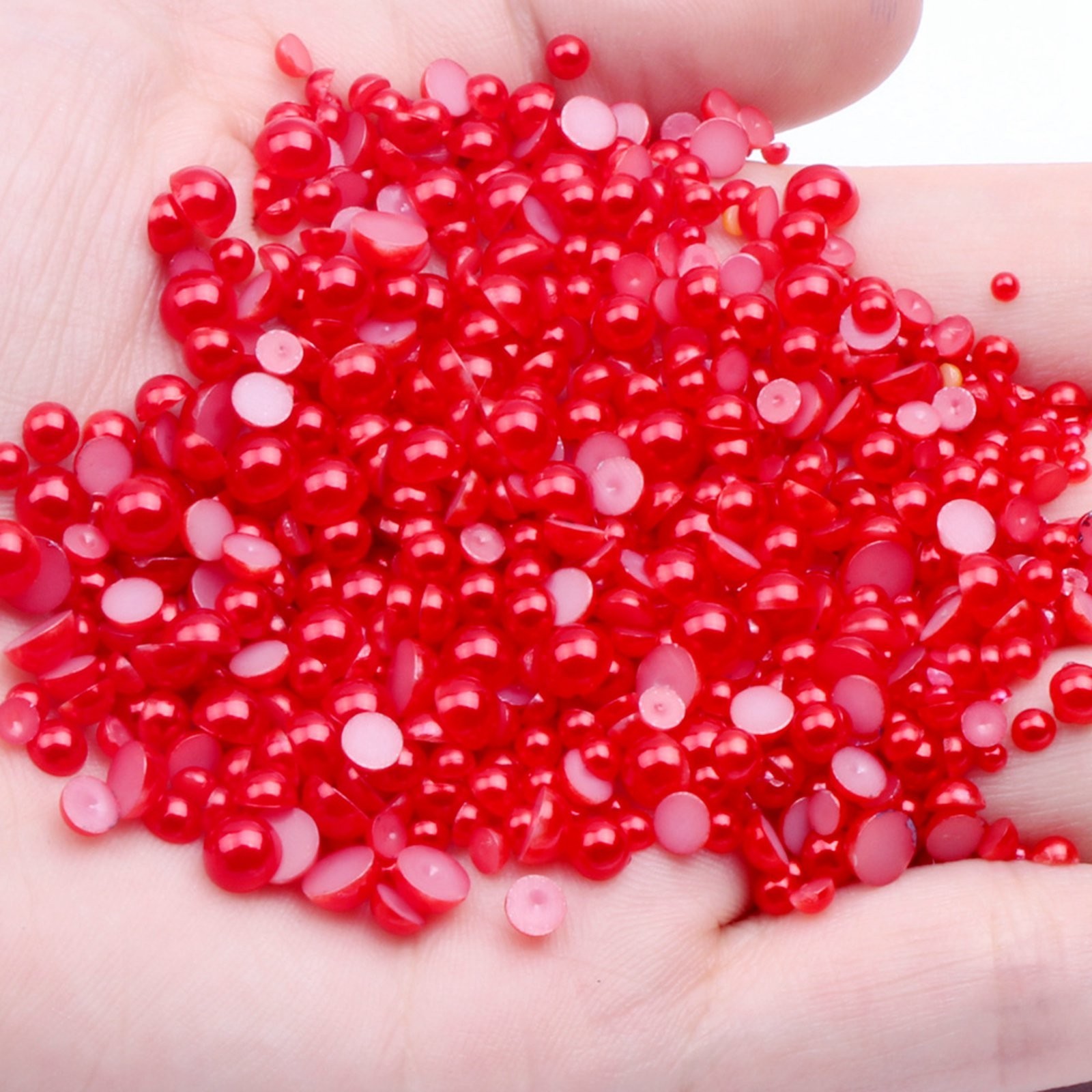 10,000 pcs Acrylic Tiny Half Pearl Flatback Round Bead 1.5mm Nail Art Tips