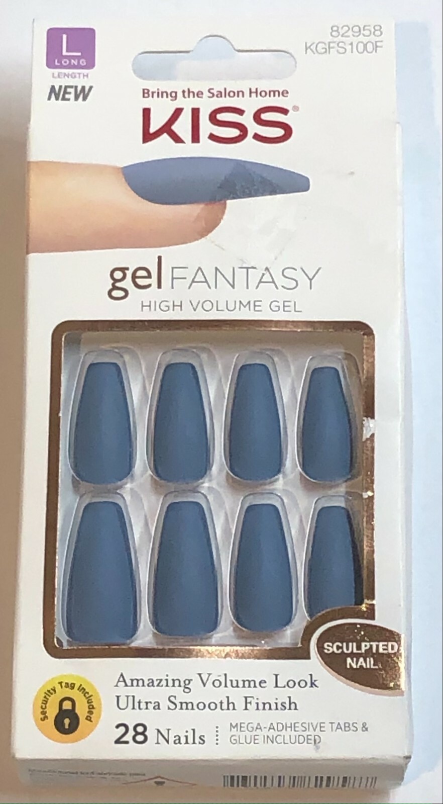 Kiss Gel Fantasy High Volume Gel Long Nails, KGFS100F
