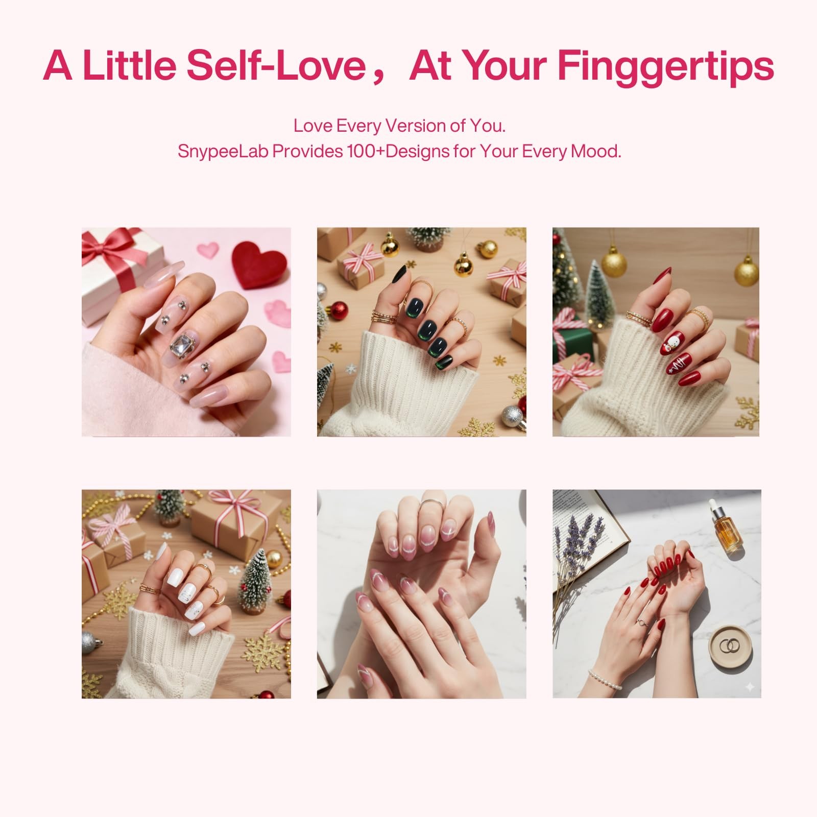 SnypeeLab Handmade Press on Nails with Cute Polka Dot Design for Women and Gi…