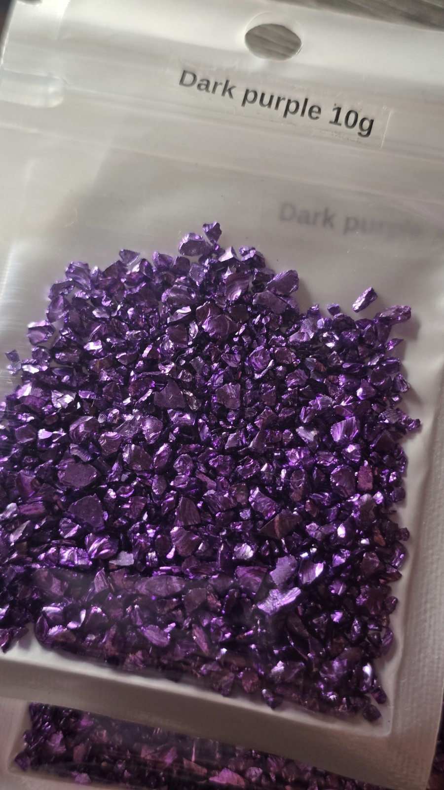 10g bag dark purple crushed glass craft decoration