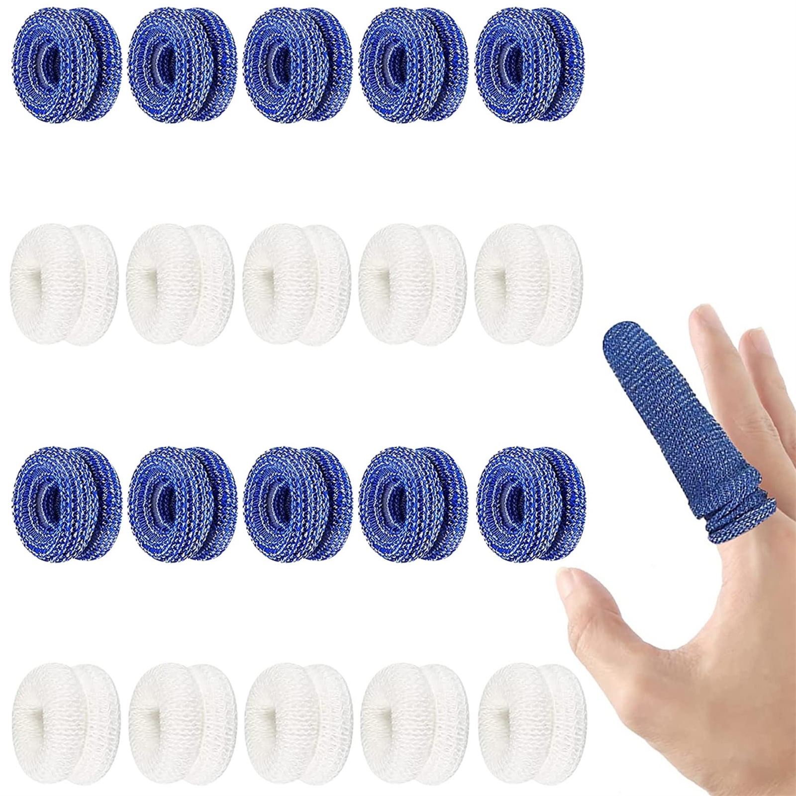 20 Pcs Bobs Thumb Bandage Finger Bandage Tubular Cotton Finger Cots for Kitchen