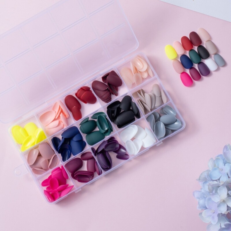 360Pcs Almond/Stilettos Fake Nails Tips Full Cover Falses Press on