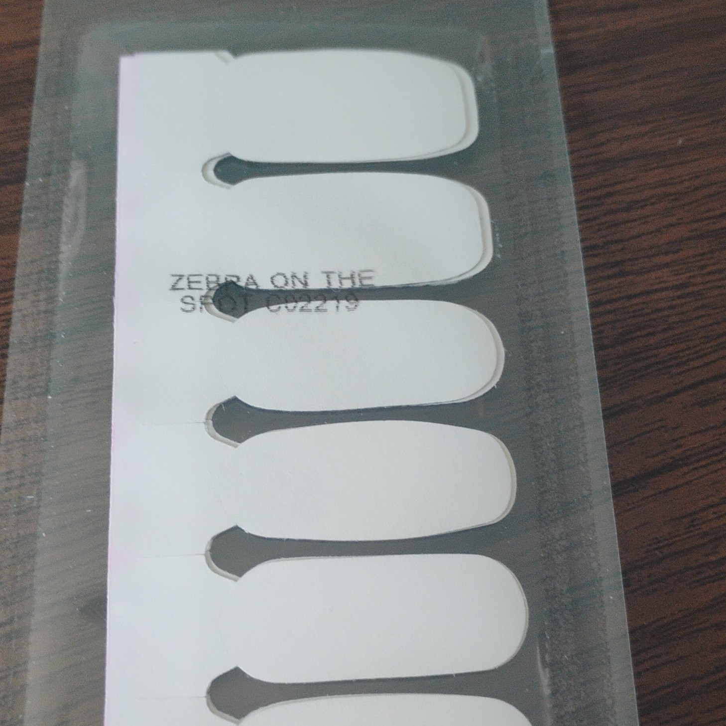 Color Street Zebra on the Spot Peel Off Full Wrap French Nail Strips Black/White