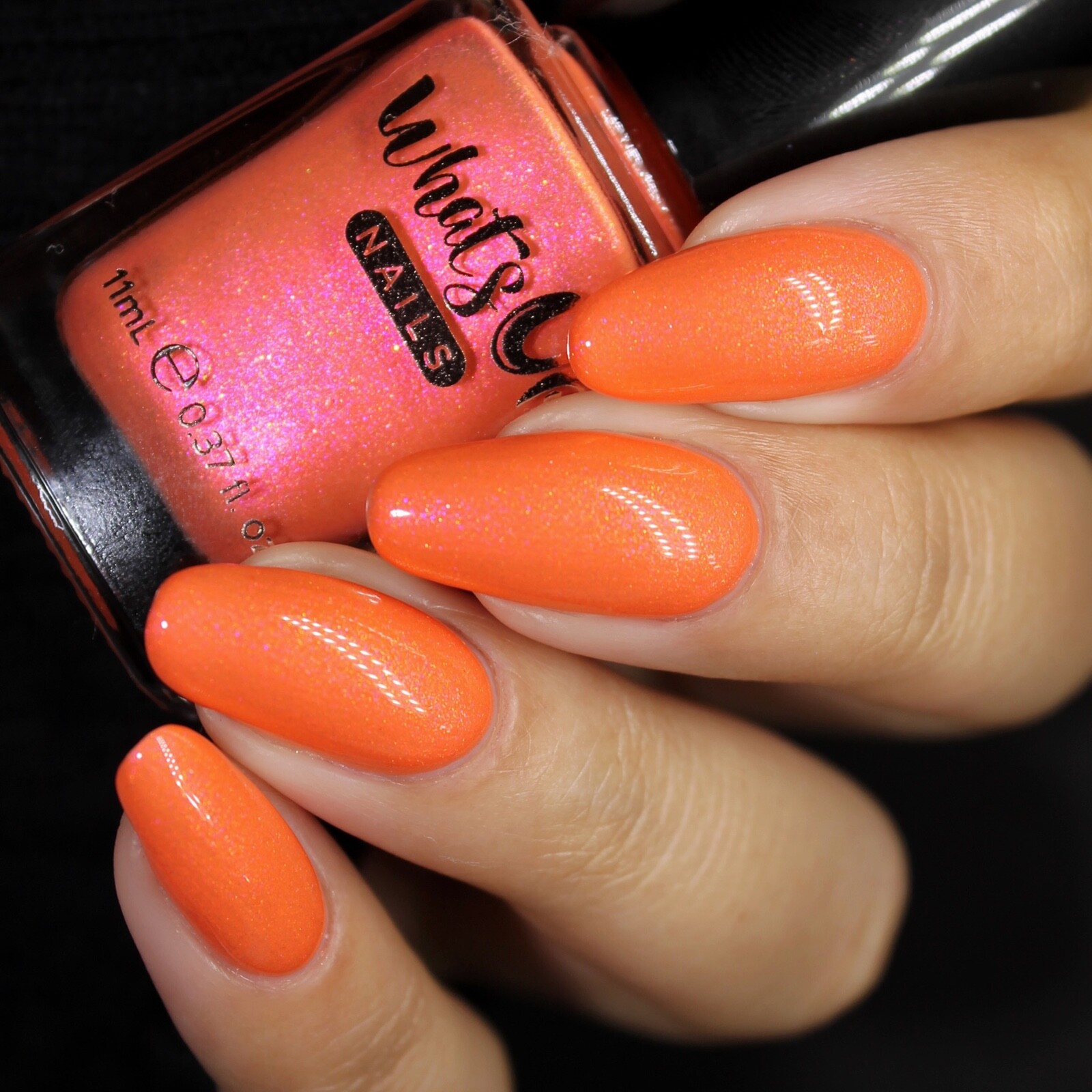 Whats Up Nails – Lush Orangery Regular Polish (Coral with Shimmer), Nail Polish