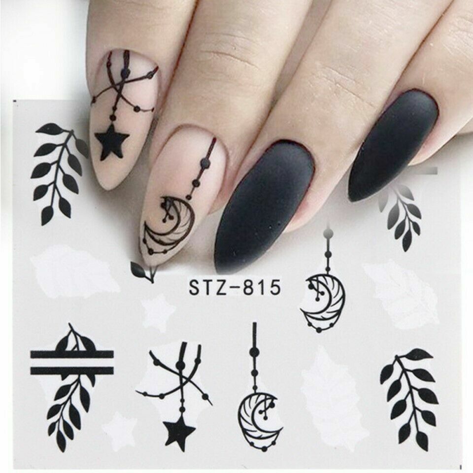 29 Sheets Nail Art Stickers Transfer Decal Leaf Flower Butterfly Watercolor NS10