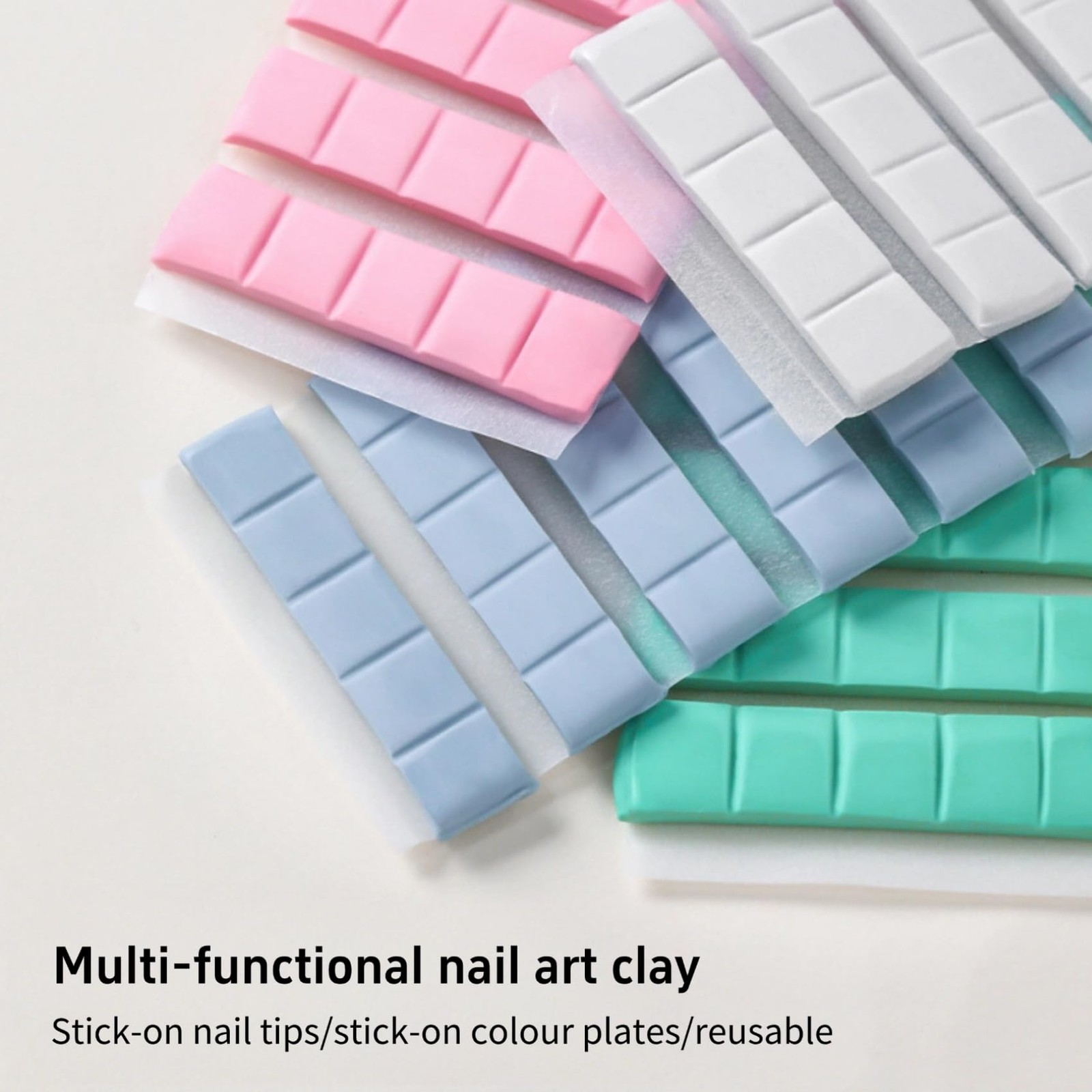 Gueiddi Reusable Nail Art Clay, Nail Glue Clay DIY Professional Fake Nail Tip…