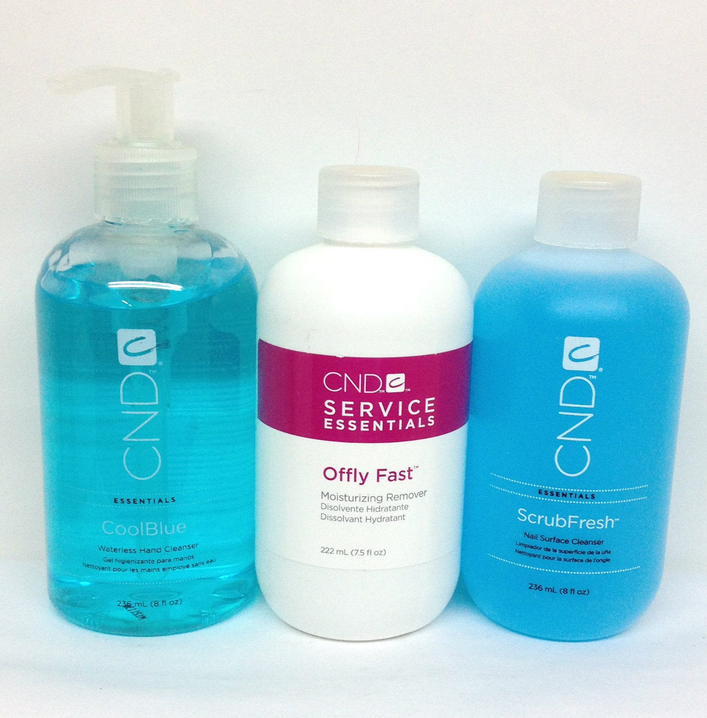 Cnd Shellac 3pcs set – Cool Blue , ScrubFresh, Offlly Fast 8oz