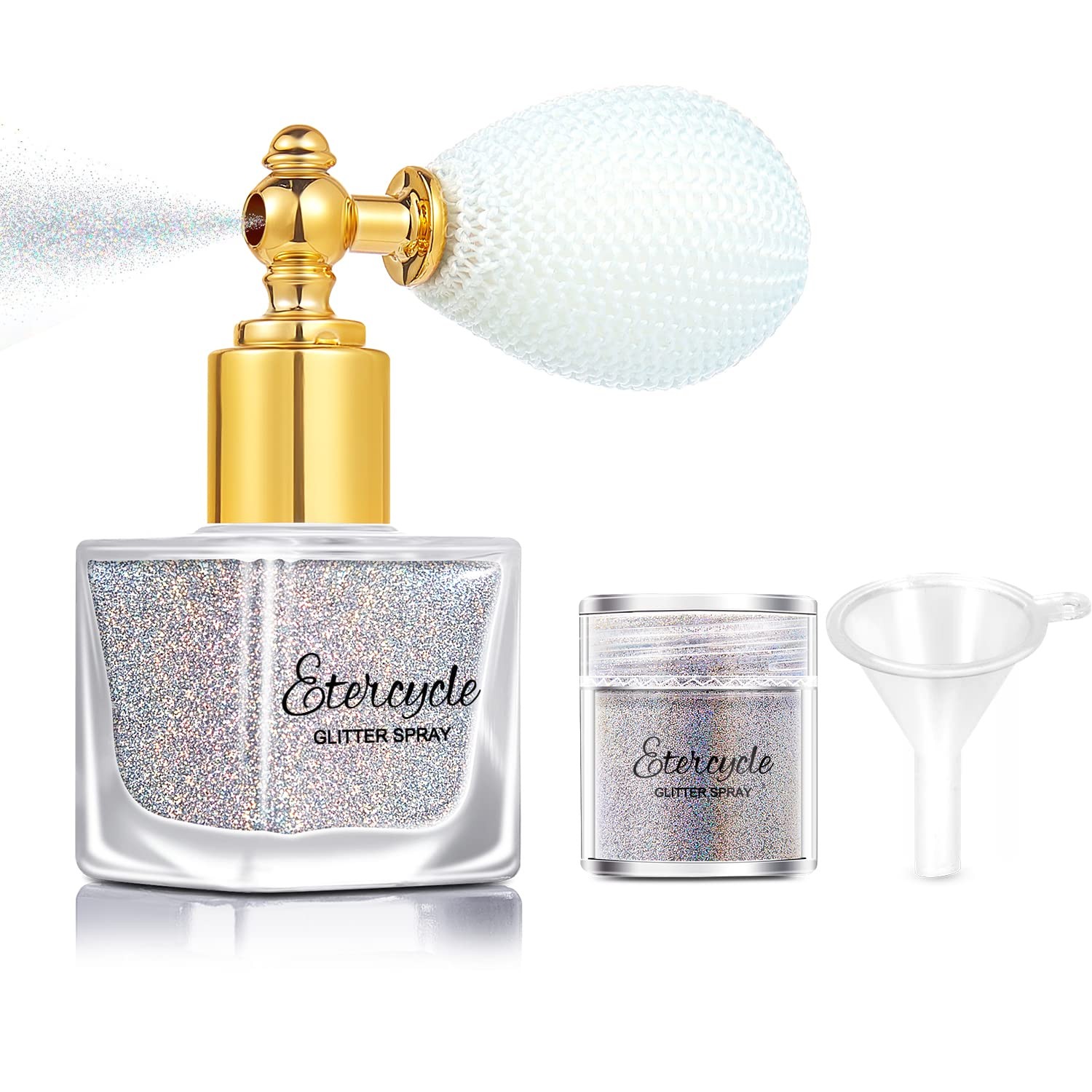Silver Body Glitter Spray, Shimmering Spray Powder Sparkle Powder, Cosmetic Shim