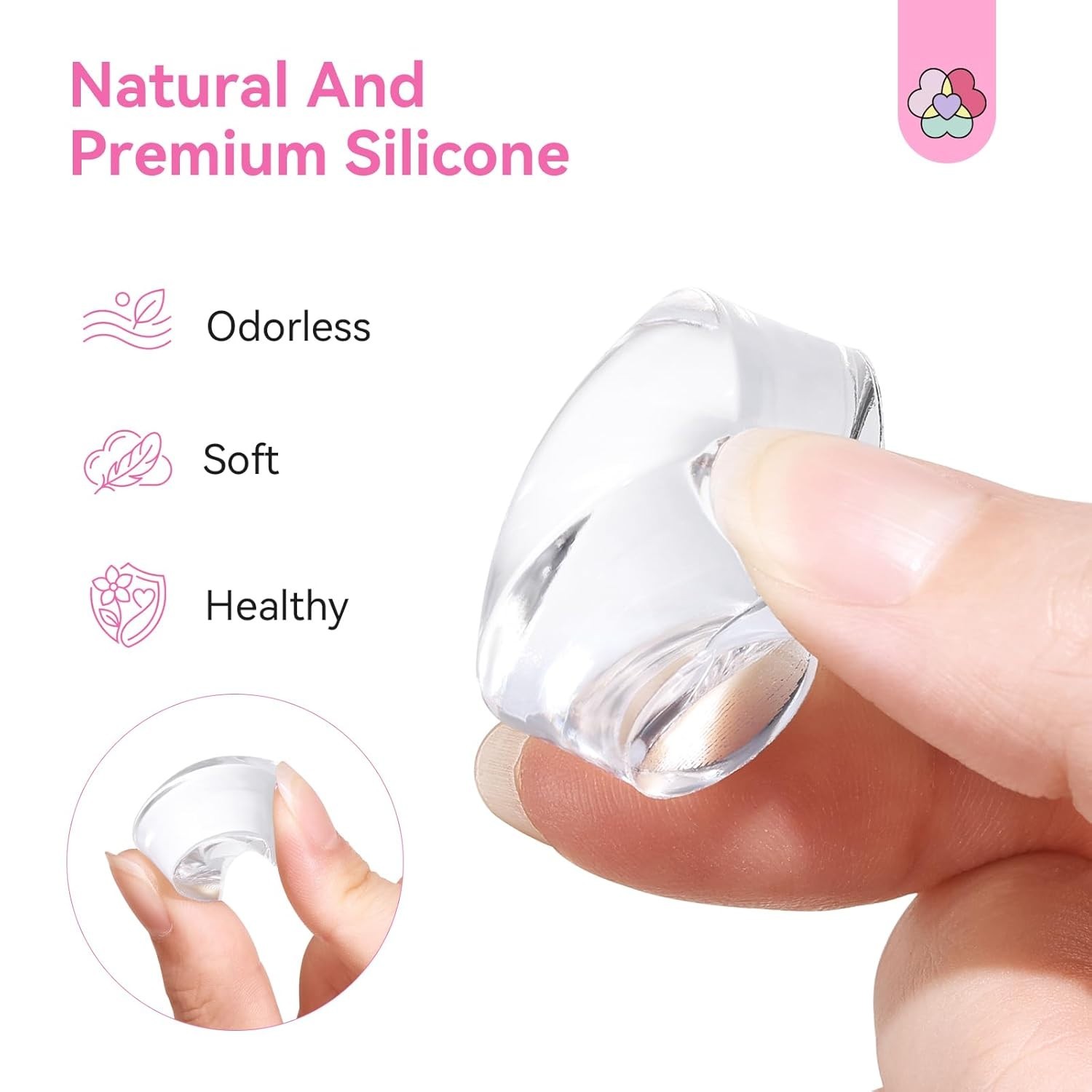French Tip Nail Stamp: 4PCS Nail Art Stamper Kit Clear Silicone Nails Stampin…