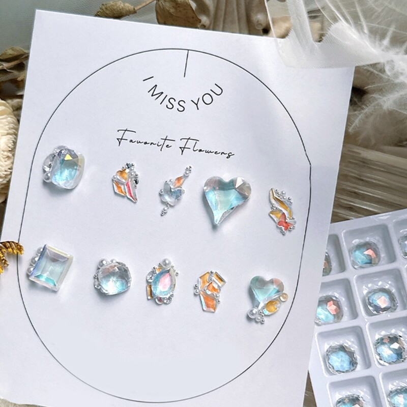 Crystal Art Rhinestones Diamonds Decorations Rings Earring
