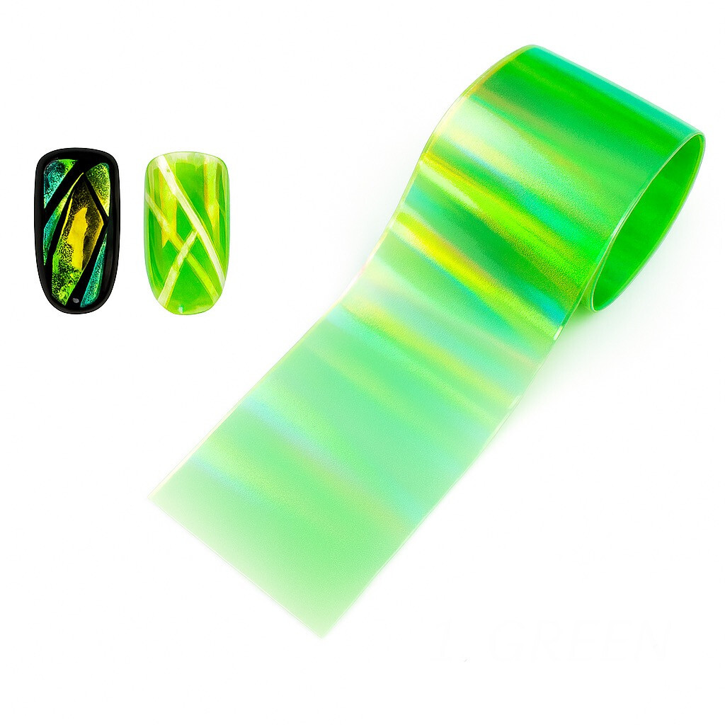 Broken Glass Nail Foil Effect Stickers Shattered Holographic Angel Paper Wraps