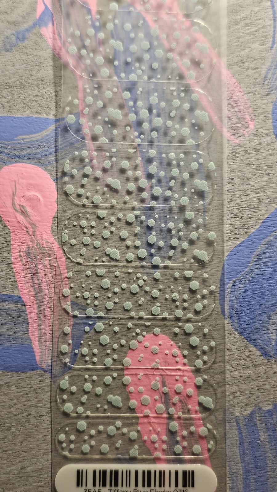 JAMBERRY HALF SHEET Nail Wraps – 35A5 – Tiany Blue Flecks 0316