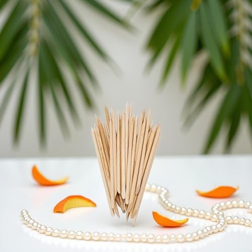 20 pcs Cuticle Pusher Nail Art Cuticle Orange Wood Sticks for Cuticle Removal