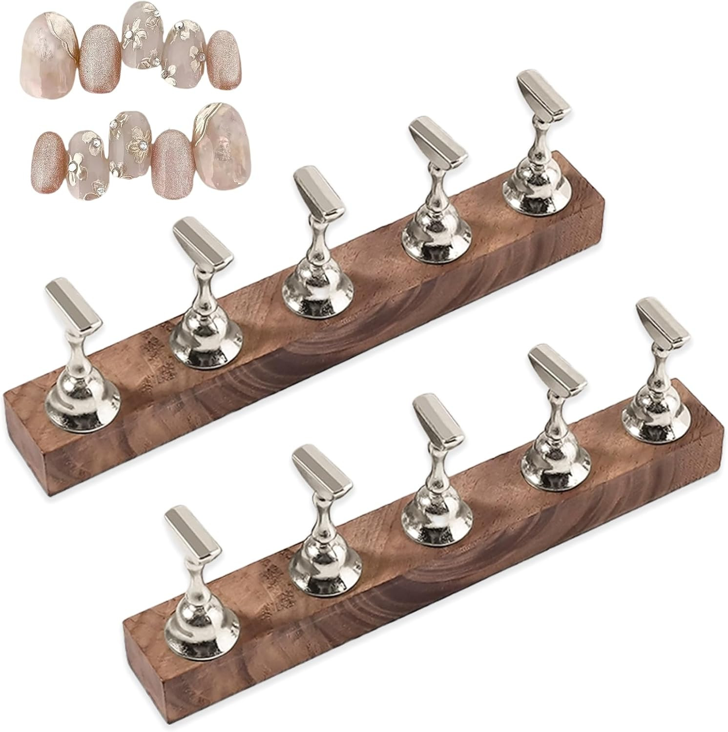 2-Pack Super Magnetic Nail Holders – Wearable Nail Bases & Nail Display Stands f