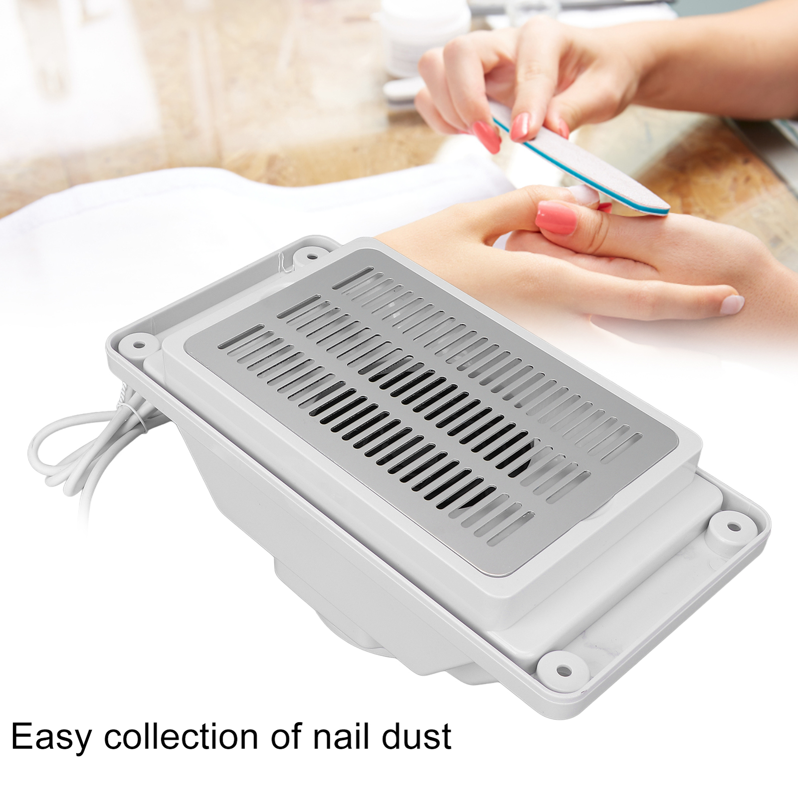 Portable Nail Dust Collector Desktop Built in Machine Suction Vacuum Fan Tools