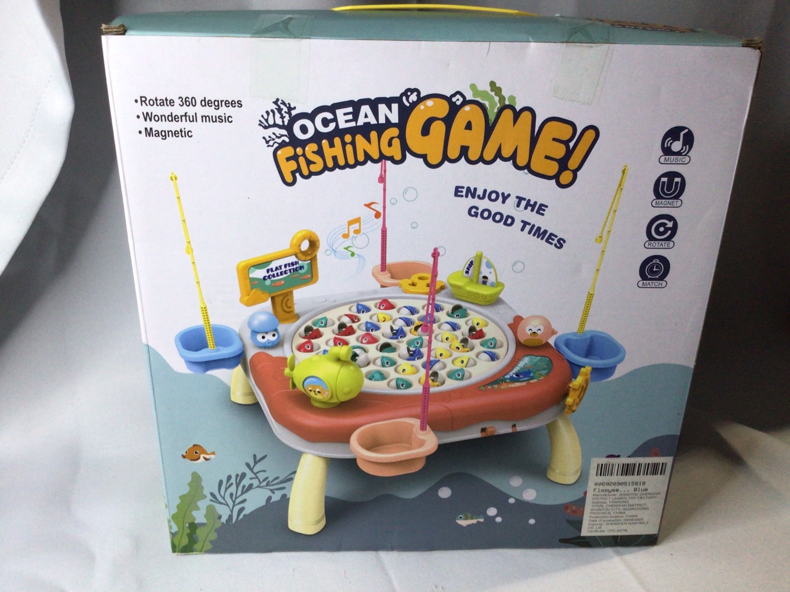 Magnetic Fishing Game for Kids Toddlers Ages 1-3 3-5 5-7, Fish Toy Board