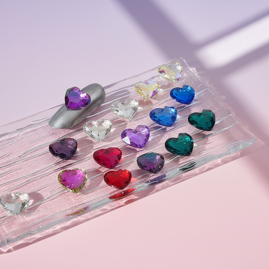 J.HOO Crystal 7808 Heart Flat Back Rhinestones 5×4.5mm Nail Art (10pcs)