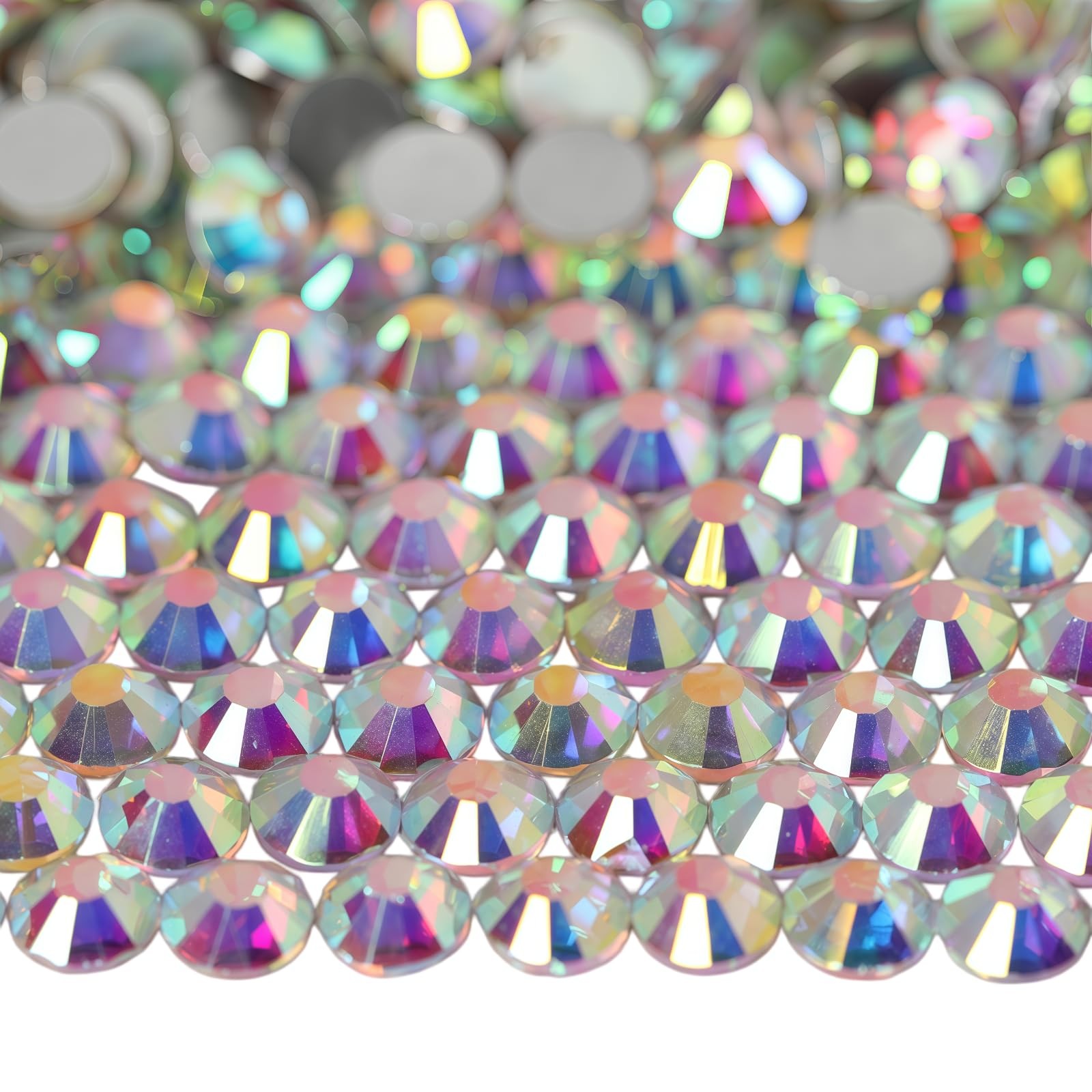 Diamonland Flatback Glass Crystal Rhinestones Rounds Gems for Bedazzling Nail…
