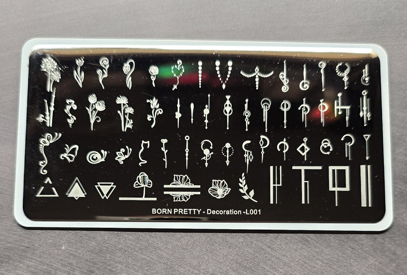Born Pretty Decoration L001 Deco nail stamp plate Swirl Line Art Tattoo Modern