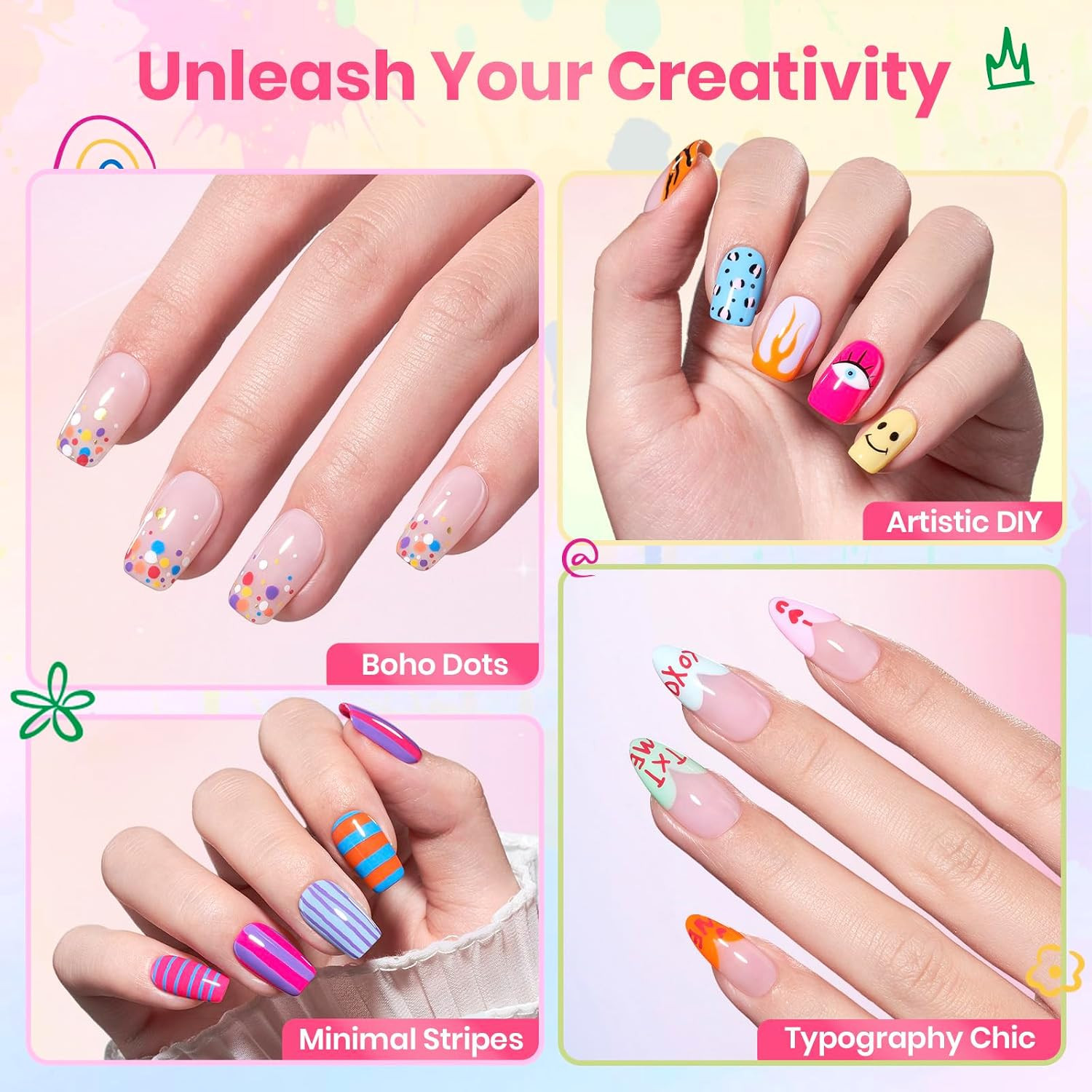 12 Colors Nail Art Pens, 0.5Mm Fine Line Nail Polish Pens for Women | Quick Air