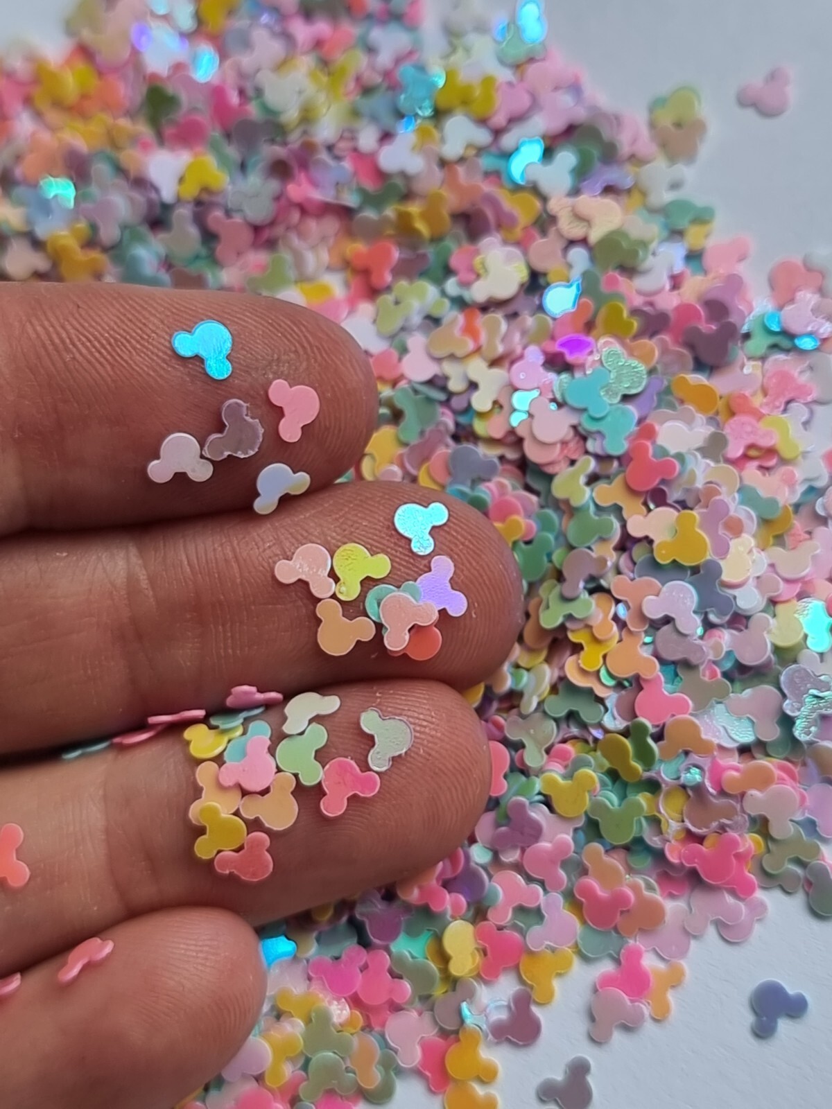 4mm Mouse PVC loose Sequins for Nails resin card making 10g bag mickey mouse