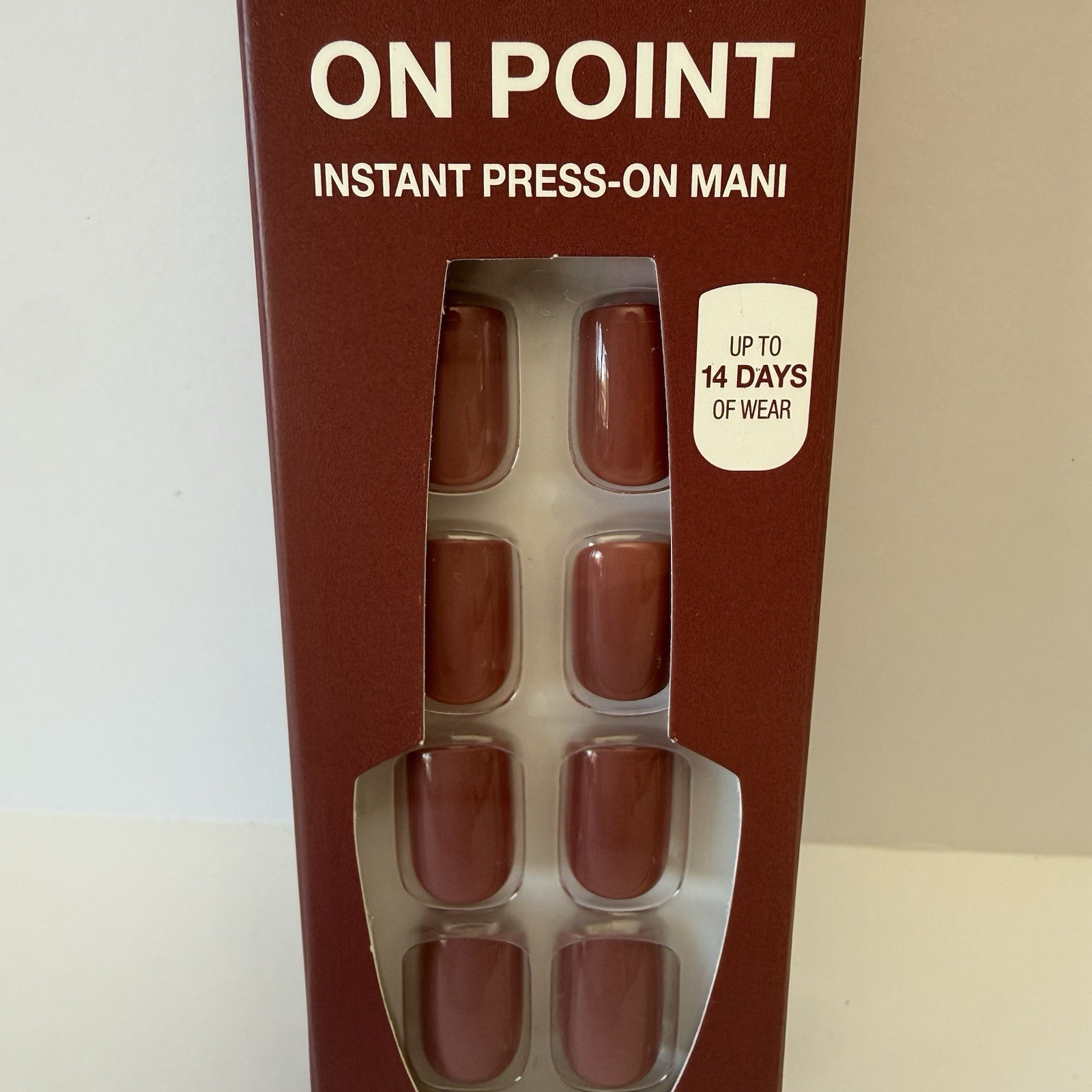 OPI On Point Press-On Nail Kit Tickle My France-y Burgundy Mauve Reusable Vegan