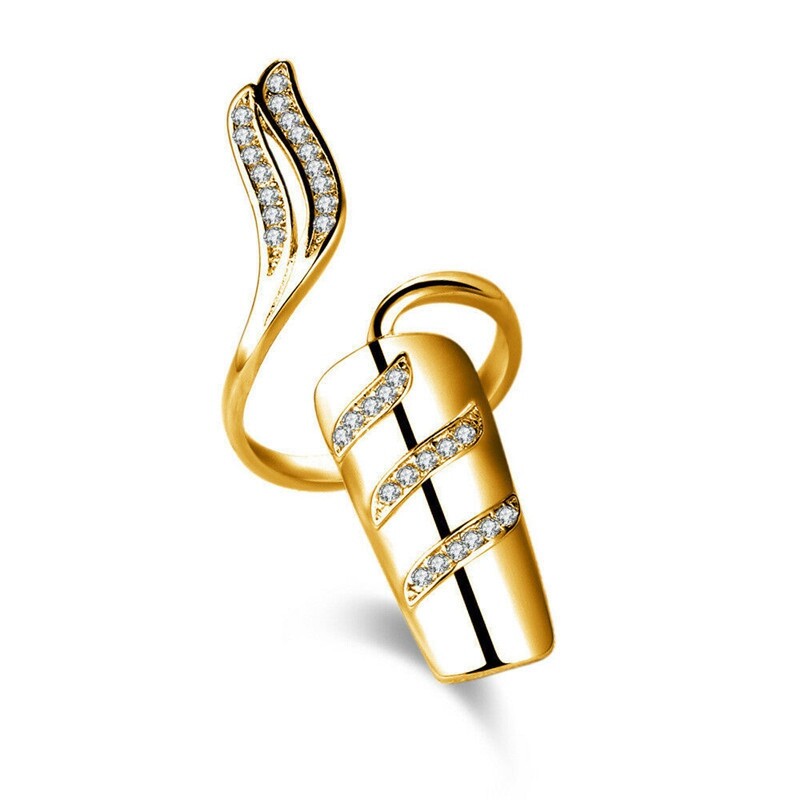Nail Ring Creative Opening Korean-Style Women’s Temperament Chic and Unique 2pcs