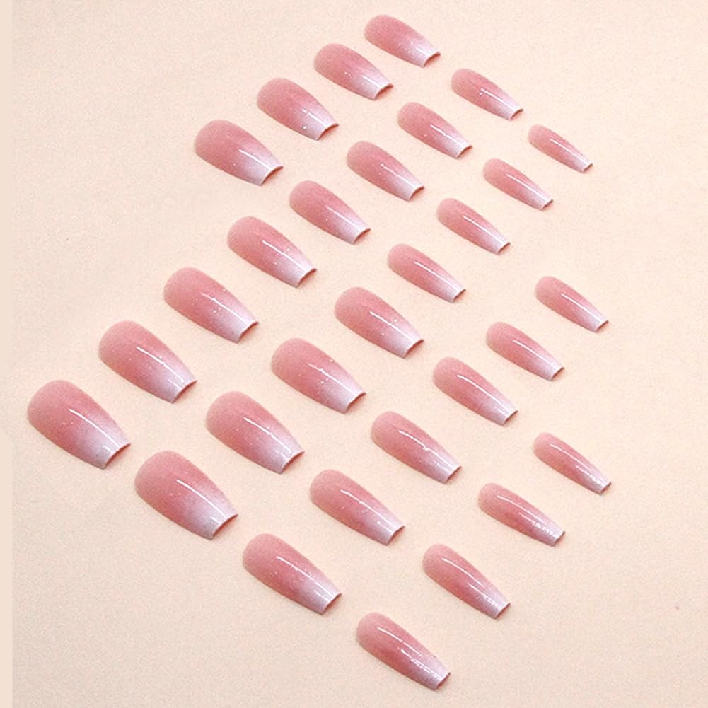 Hrnsnails Coffin Multiple Sizes (12 Sizes, 30 Pieces Total), Ombre&Glitter