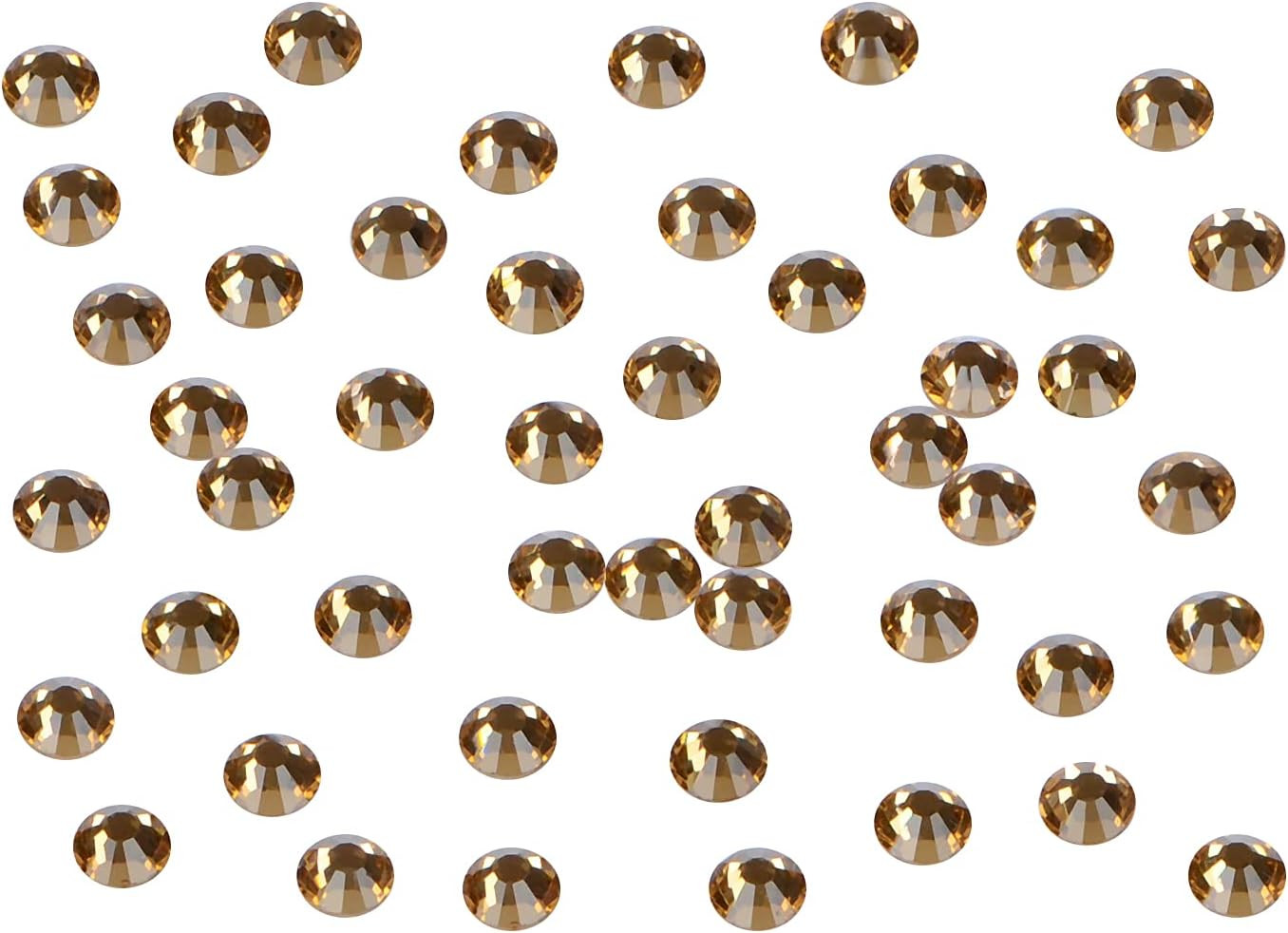2880PCS Art Nail Rhinestones Non Hotfix Glue Fix round Crystals Glass Flatback f