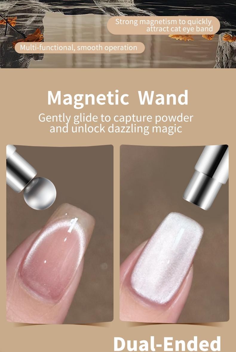 Cat Eye Nail Art Magnet Tool Cylindrical Stick for Uv Gel Effects