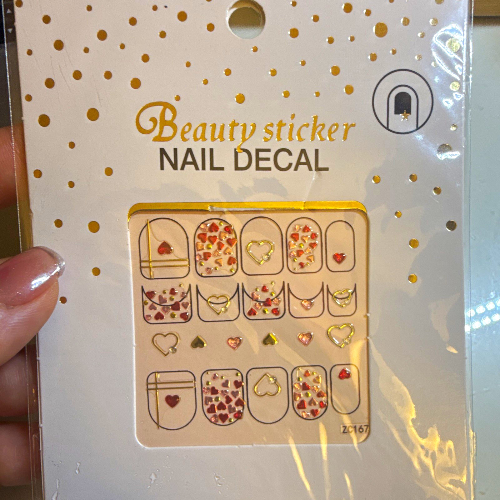 Lovely 3D heart sticker sheet brand new
