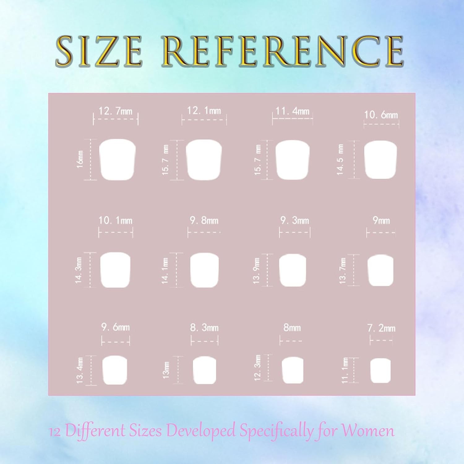 Short Press on Fake Nails Square Nude Ombre White Glue On Nails Full Cover