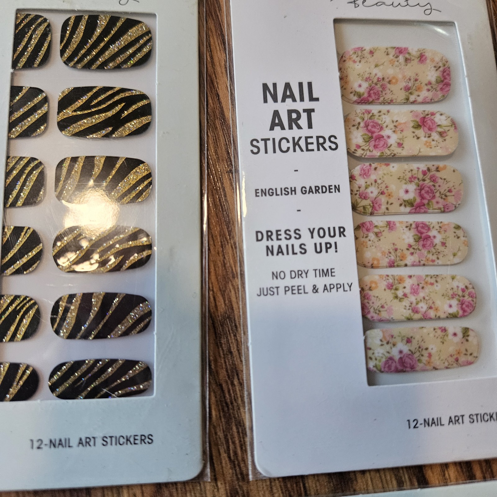 Nail Art Stickers Lot 13 New Glitter Zebra Floral Leopad Tie Dye Believe Beauty