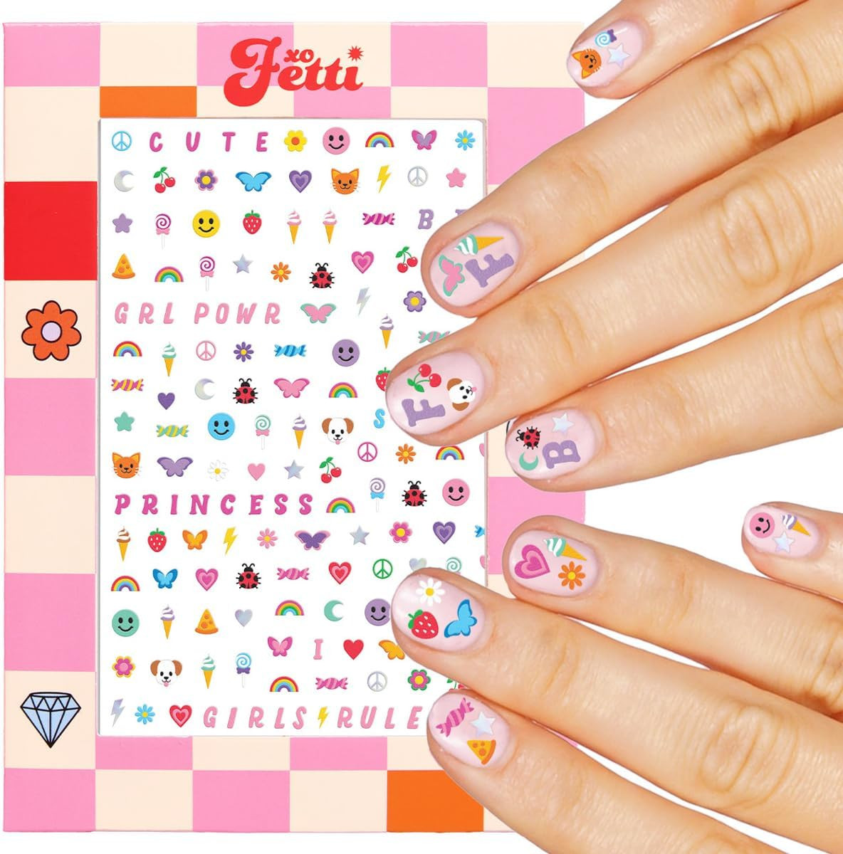 Kids Nail Stickers – 816 Decals | Birthday Girl Party Favors, DIY Home Activity,