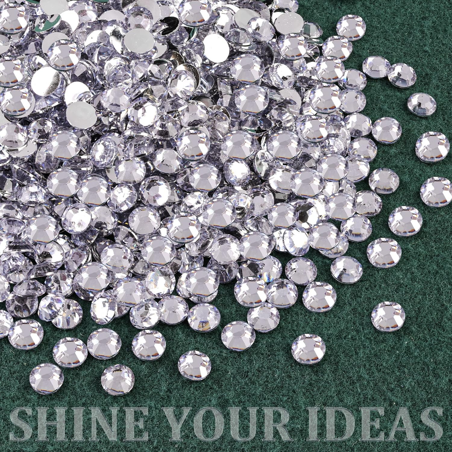 Clear Flatback Rhinestones with B7000 Glue for DIY Crafts, Nail Art Jewelry