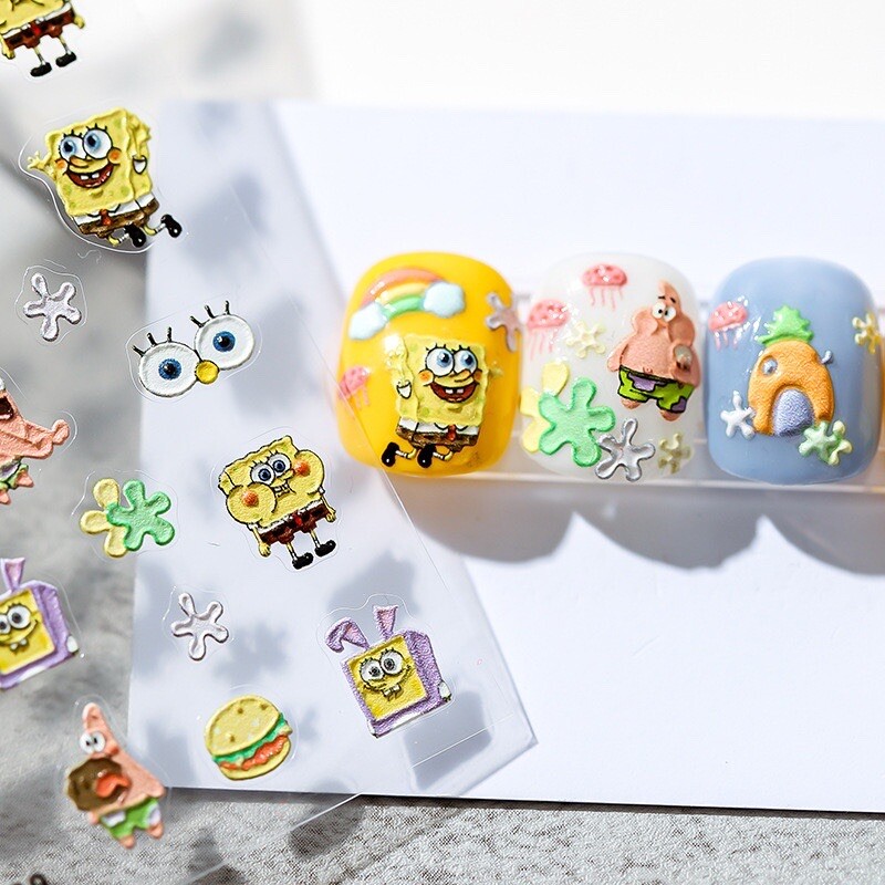 5D Theme Nails Stickers, 5D Cartoon Nails Art Stickers, Embossed Nails Decals(8)