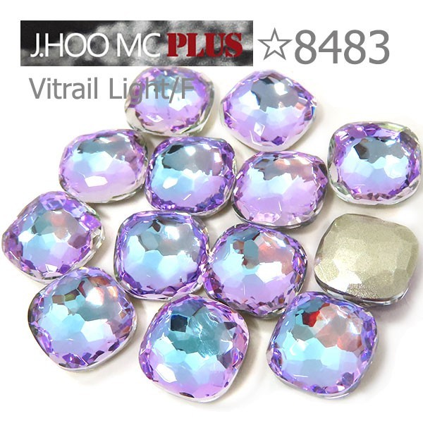 J.HOO Crystal 8483 Cushion V-Cut Fancy Rhinestones 8mm Nail Art (6pcs)