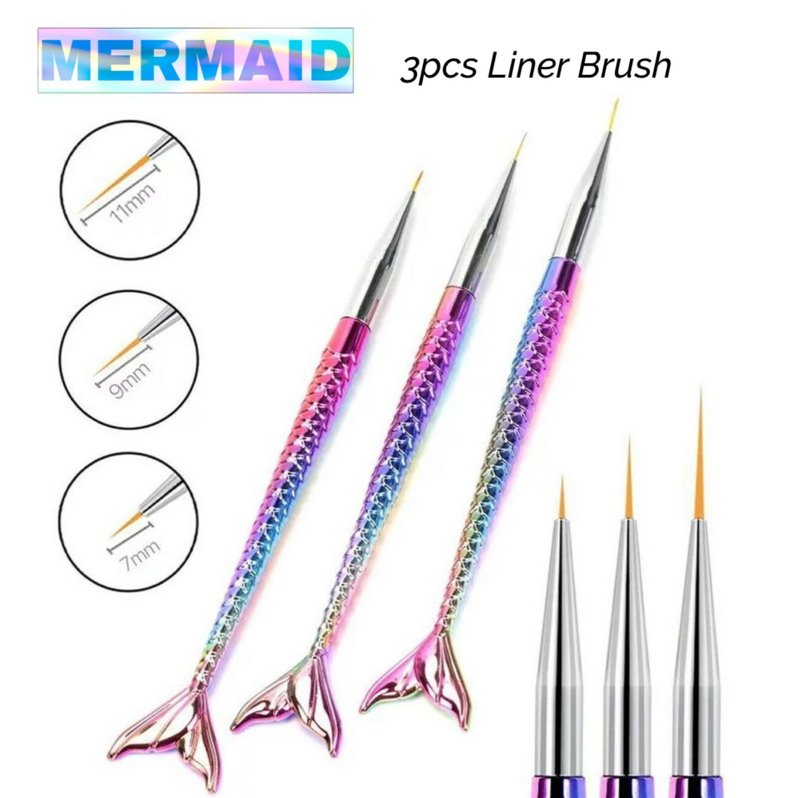 Nail Brush Builder Extension Size 6 Liner Silicone Painting Pen Poly Gel Acrylic